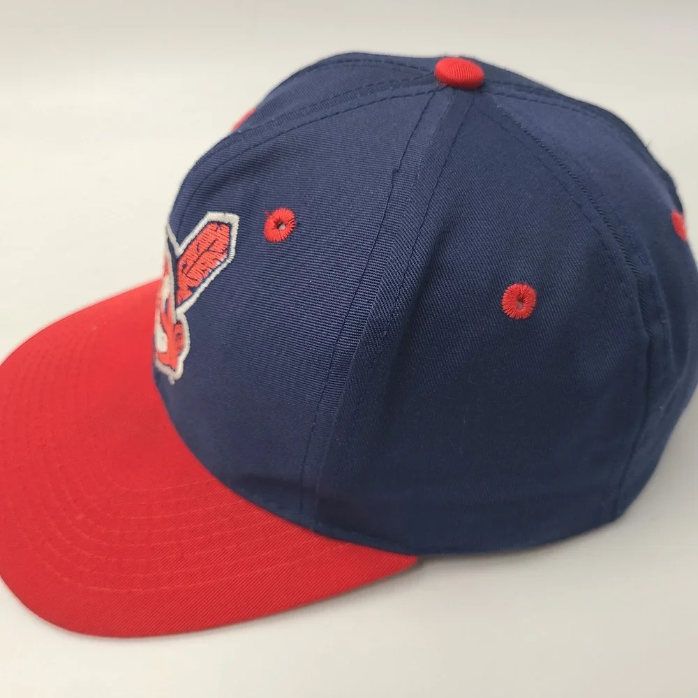 Vintage Cleveland Indians Hat Snapback Logo 7‎ Chief Wahoo 1994 Inaugural Season